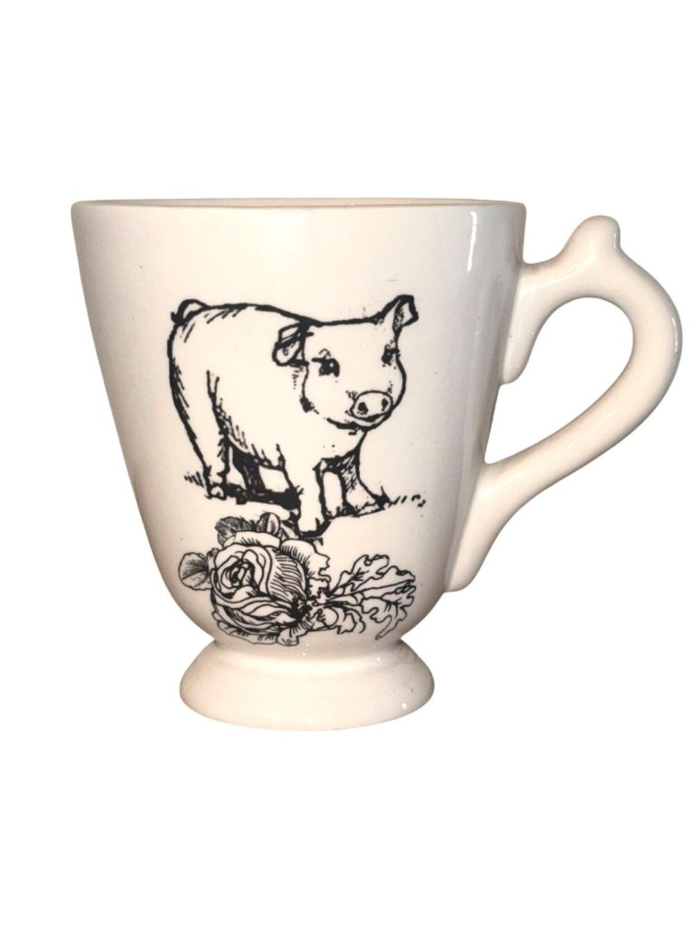 Barnyard Toile Pig Design Ceramic Mug By Andrea By Sadek Microwave & Dishwasher